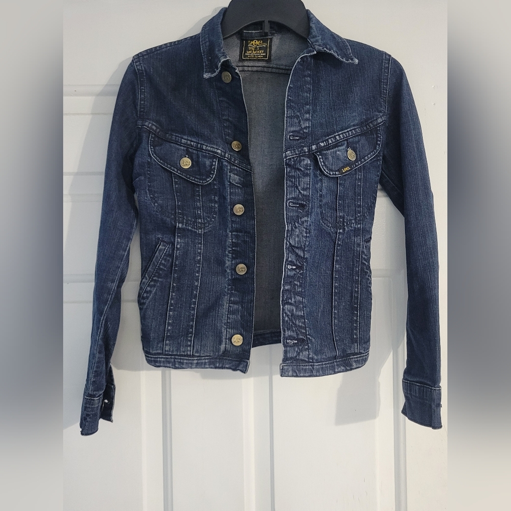 Lee Fitted Trucker Denim Jacket Dark Blue XS/S